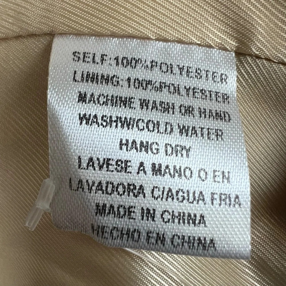 Cozy Co Women's Harper Plaid Jacket Beige Button Up Lined Shacket Layering Large - Picture 8 of 13